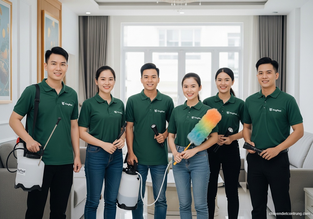Cách Diệt Mối Trong Tủ Quần Áo Tận Gốc An Toàn Hiệu Quả 11 Đội ngũ chuyên gia King Pest đang thực hiện dịch vụ kiểm soát côn trùng.