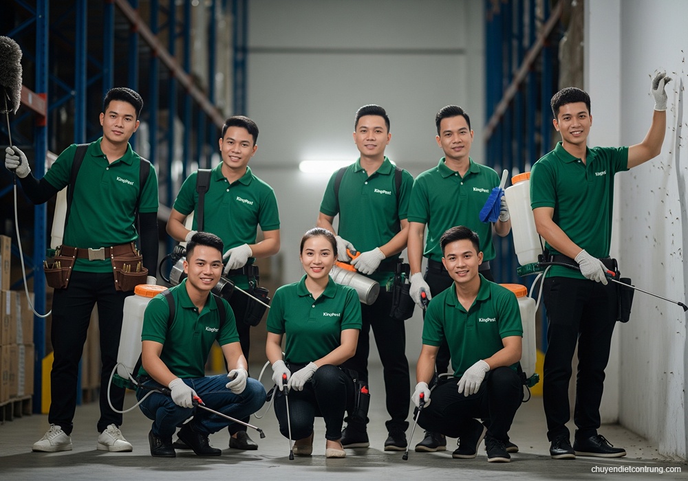 Vòng Đời Của Loài Kiến 4 Giai Đoạn Và Cách Kiểm Soát 9 Các chuyên viên kỹ thuật diệt côn trùng của King Pest tại hiện trường.
