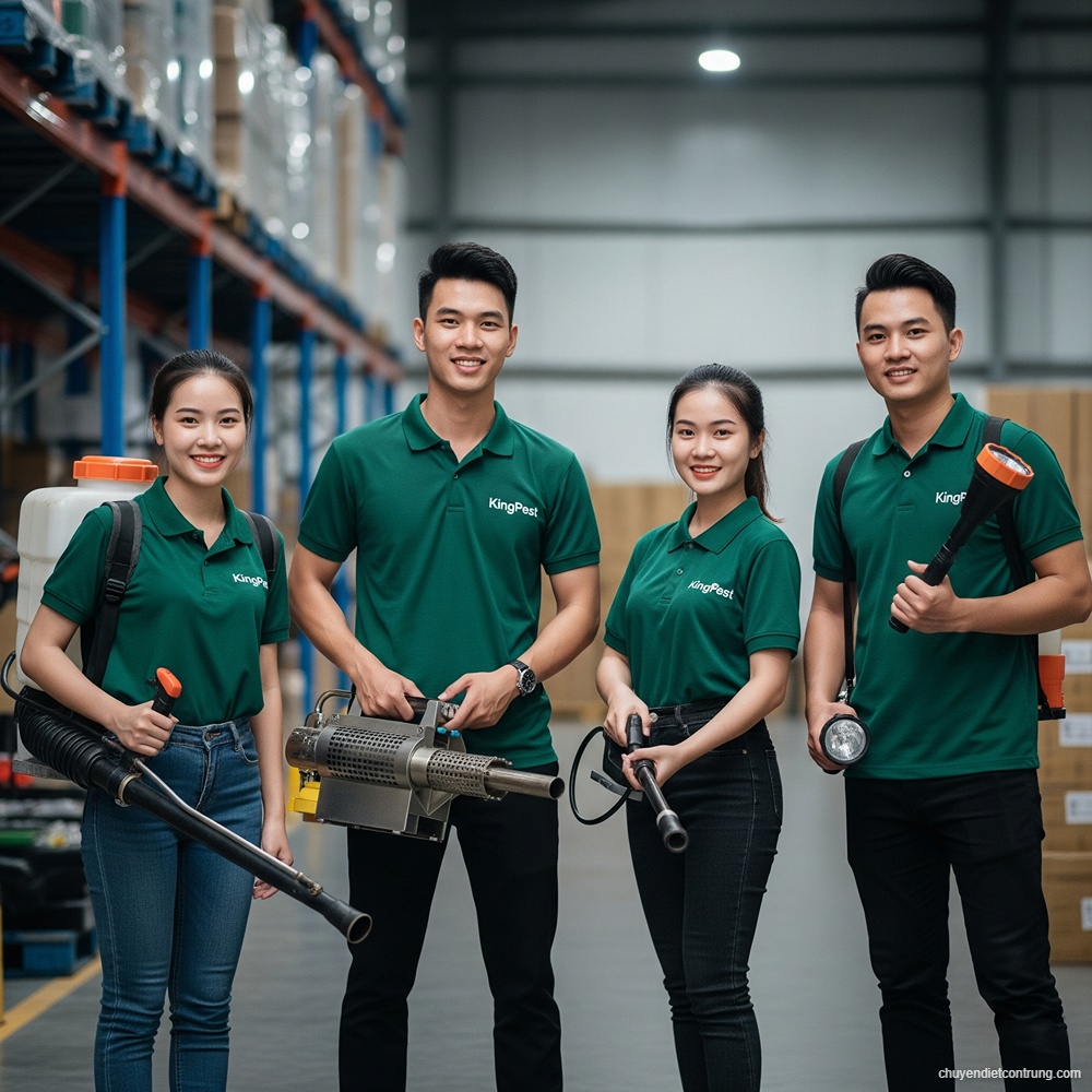 Chuột Thích Ăn Mồi Gì Nhất Và 7 Loại Mồi Nhử Hiệu Quả 10 Hình ảnh đội ngũ King Pest tận tâm trong công việc xử lý và diệt trừ côn trùng.